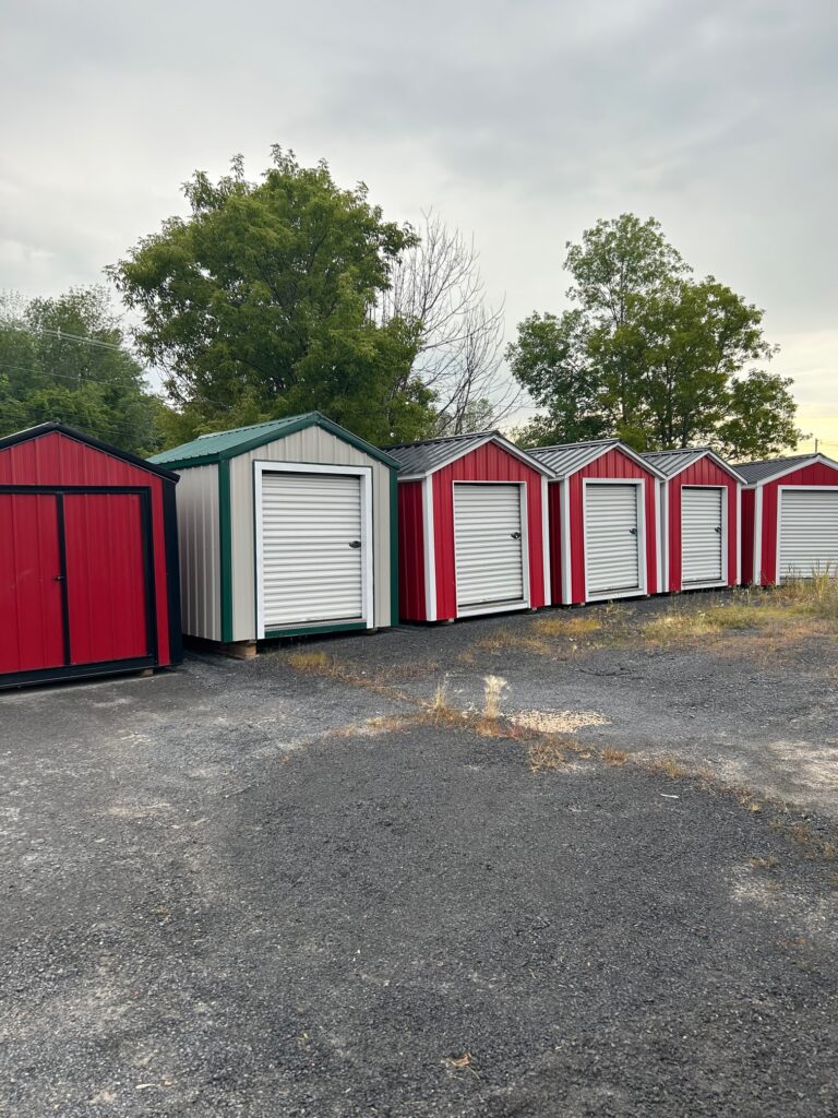 Row of Self Storage Units in Plattsburgh NY Cumberland Bay area with drive up storage